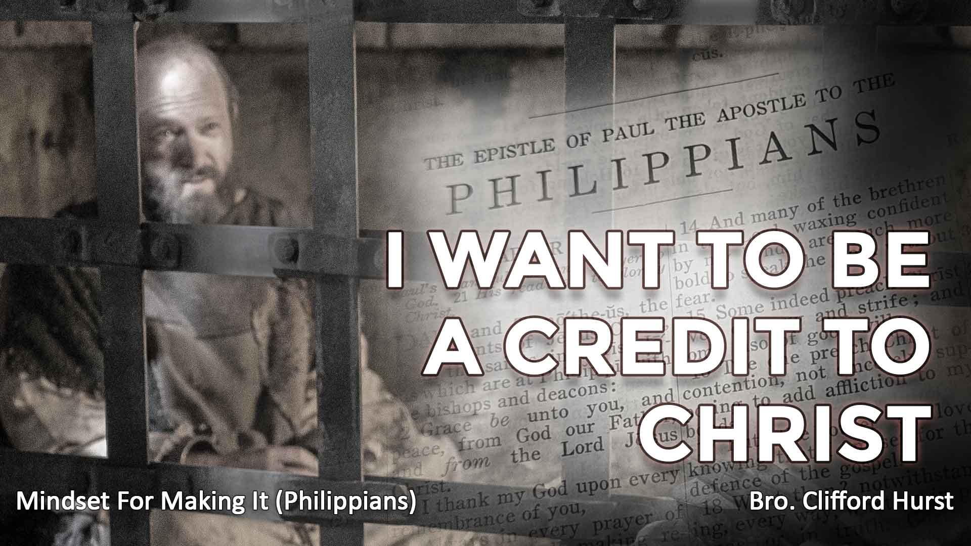 I Want To Be A Credit To Christ