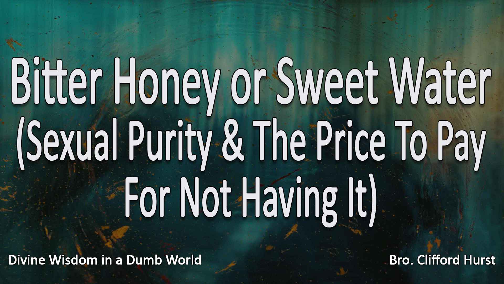 Bitter Honey Or Sweet Water